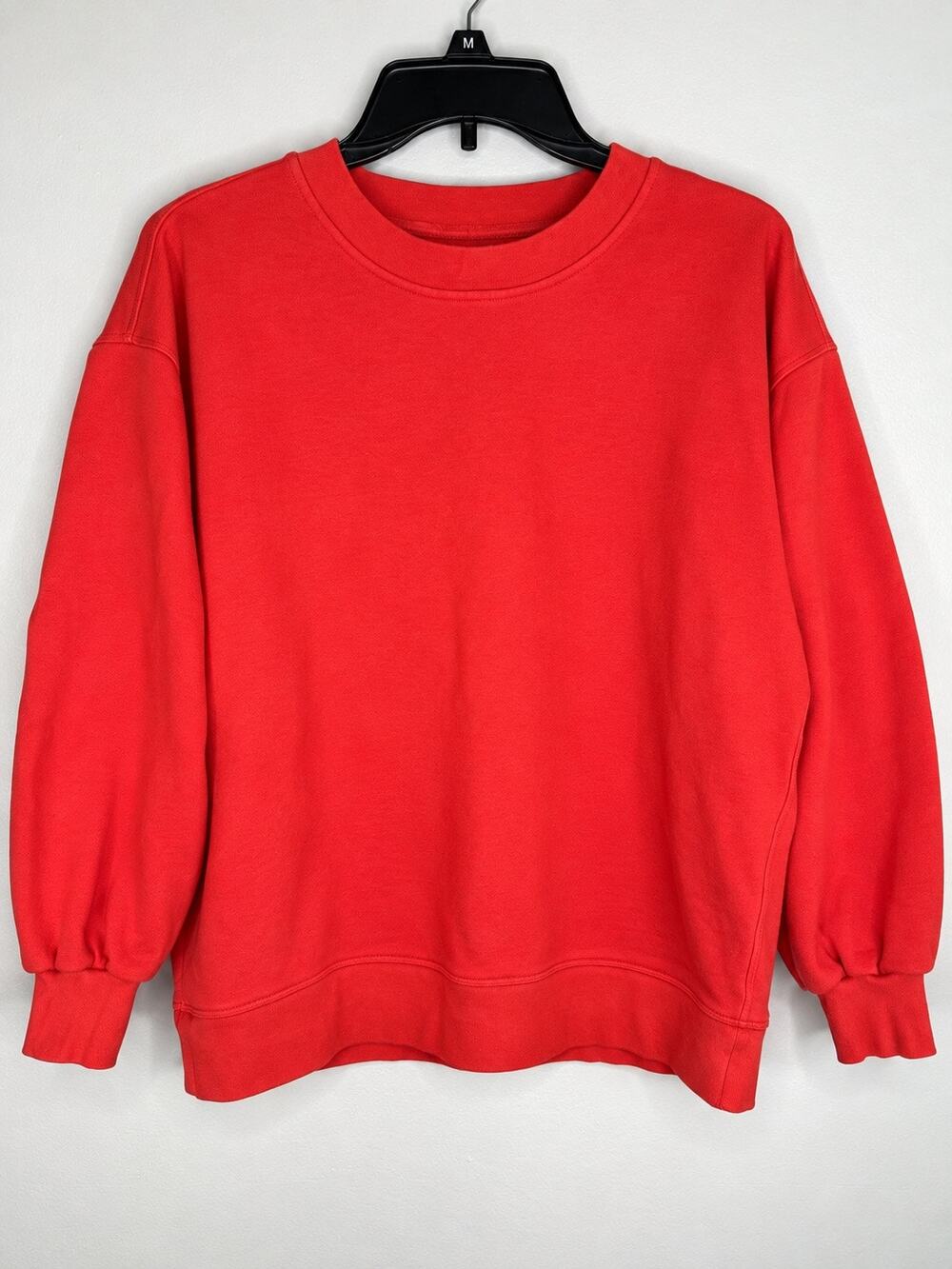 Lululemon Red Coral Oversized Crewneck Sweatshirt Pullover Size Medium